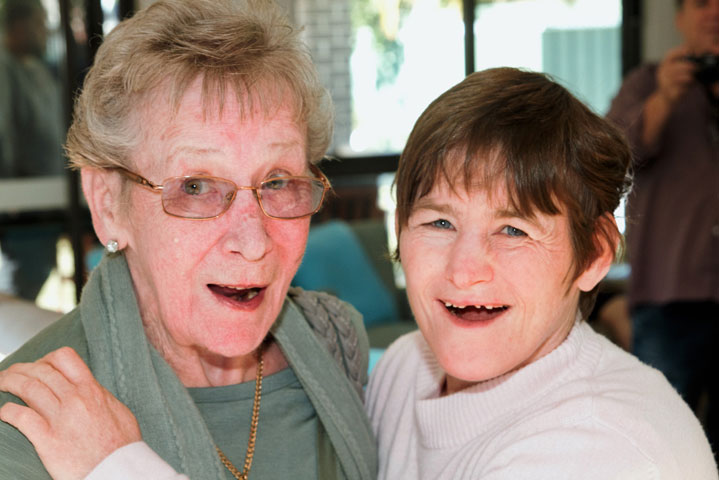 Jenny (right) and her mother Grace (left) at the opening of Oleander house.