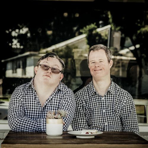 Civic clients dressed up in matching check shirts