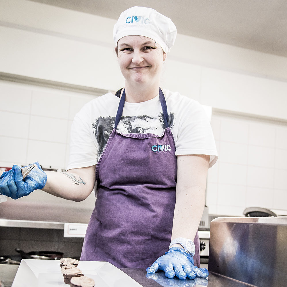 Civic Kitchen & Catering Caringbah female chef posing for a picture