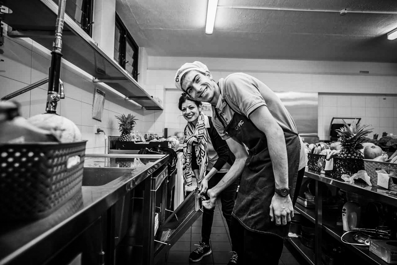 Kitchen & Catering staff posing for a picture