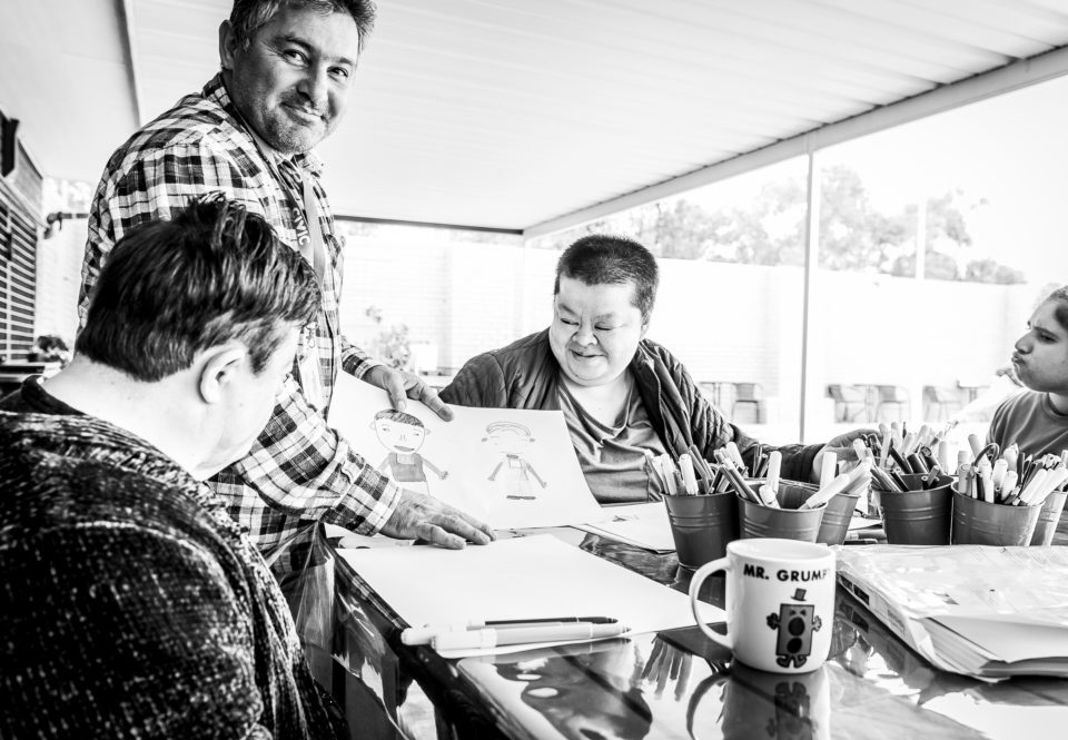 Liverpool Community Hub drawing session with Civic clients