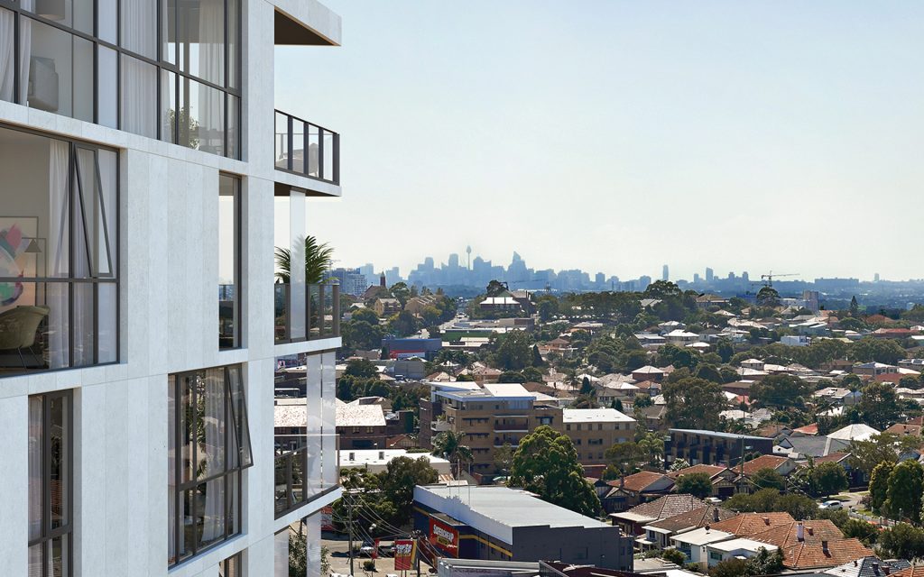 A look outside from a balcony at The View Apartments in Rockdale, Sydney