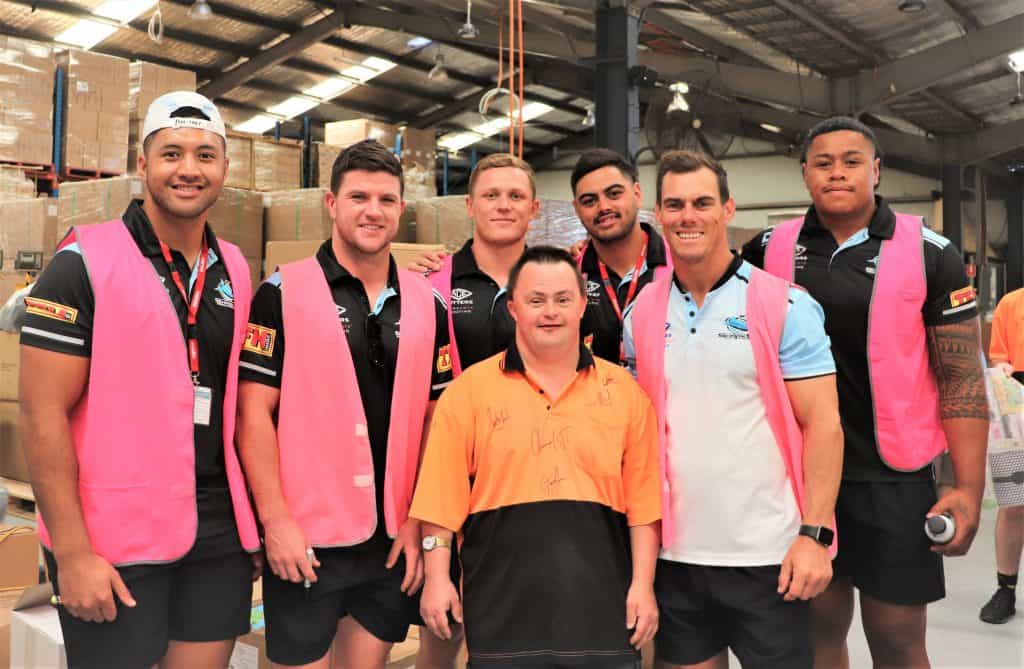 cronulla sharks visit to volunteer and support civic disability services