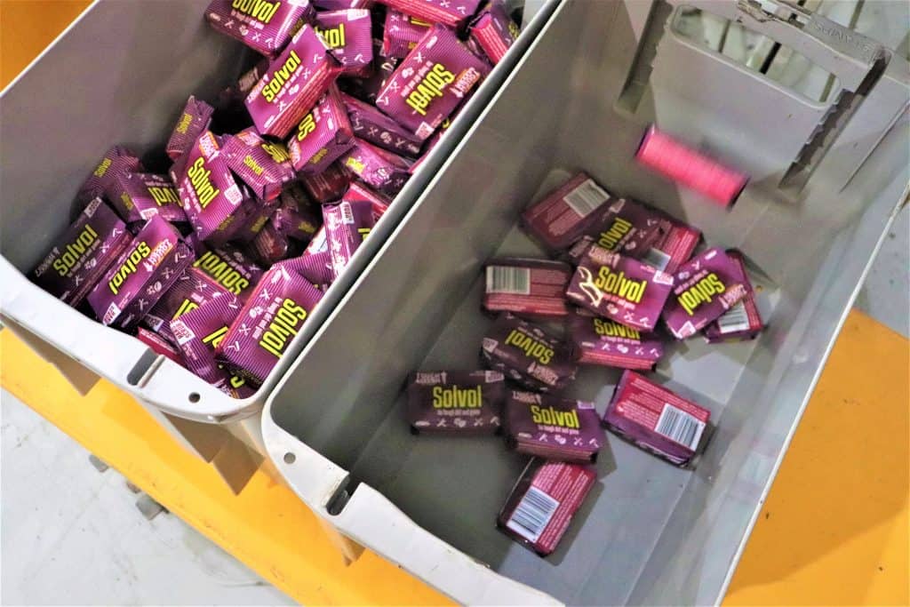Solvol soap in boxes