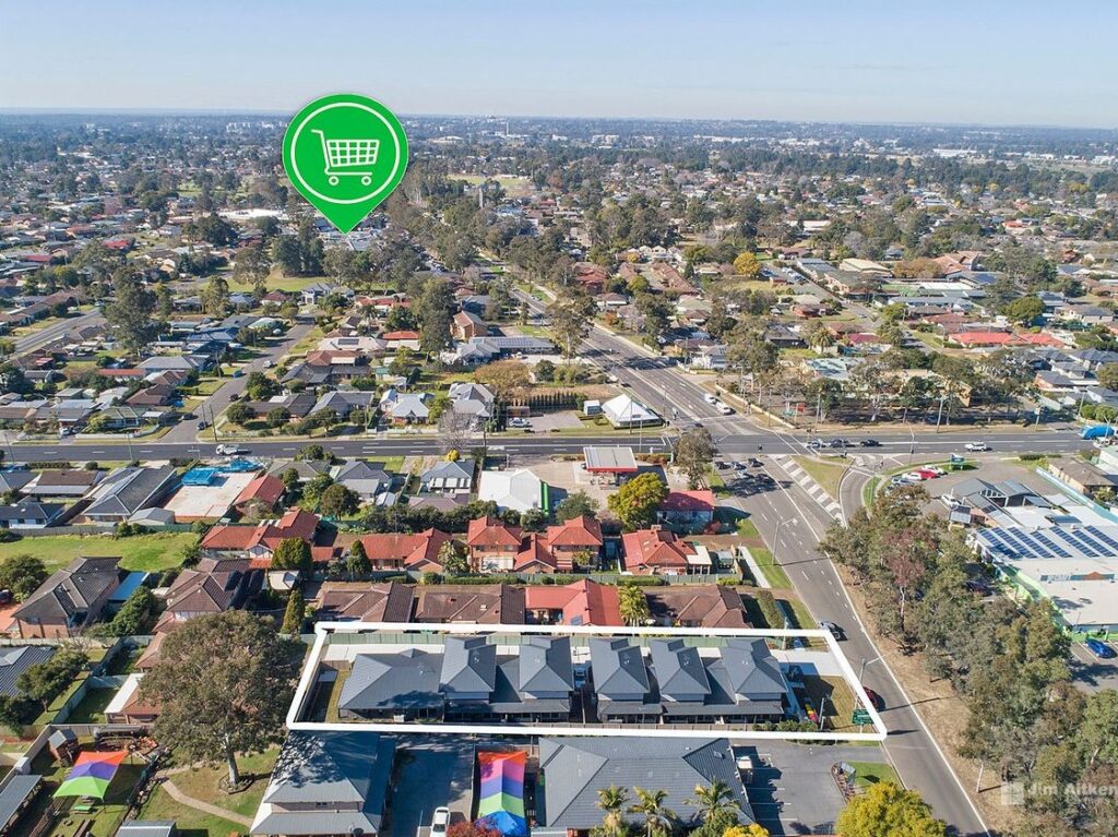 Aerial View of Emu Plains Penrith Civic Home Accommodation