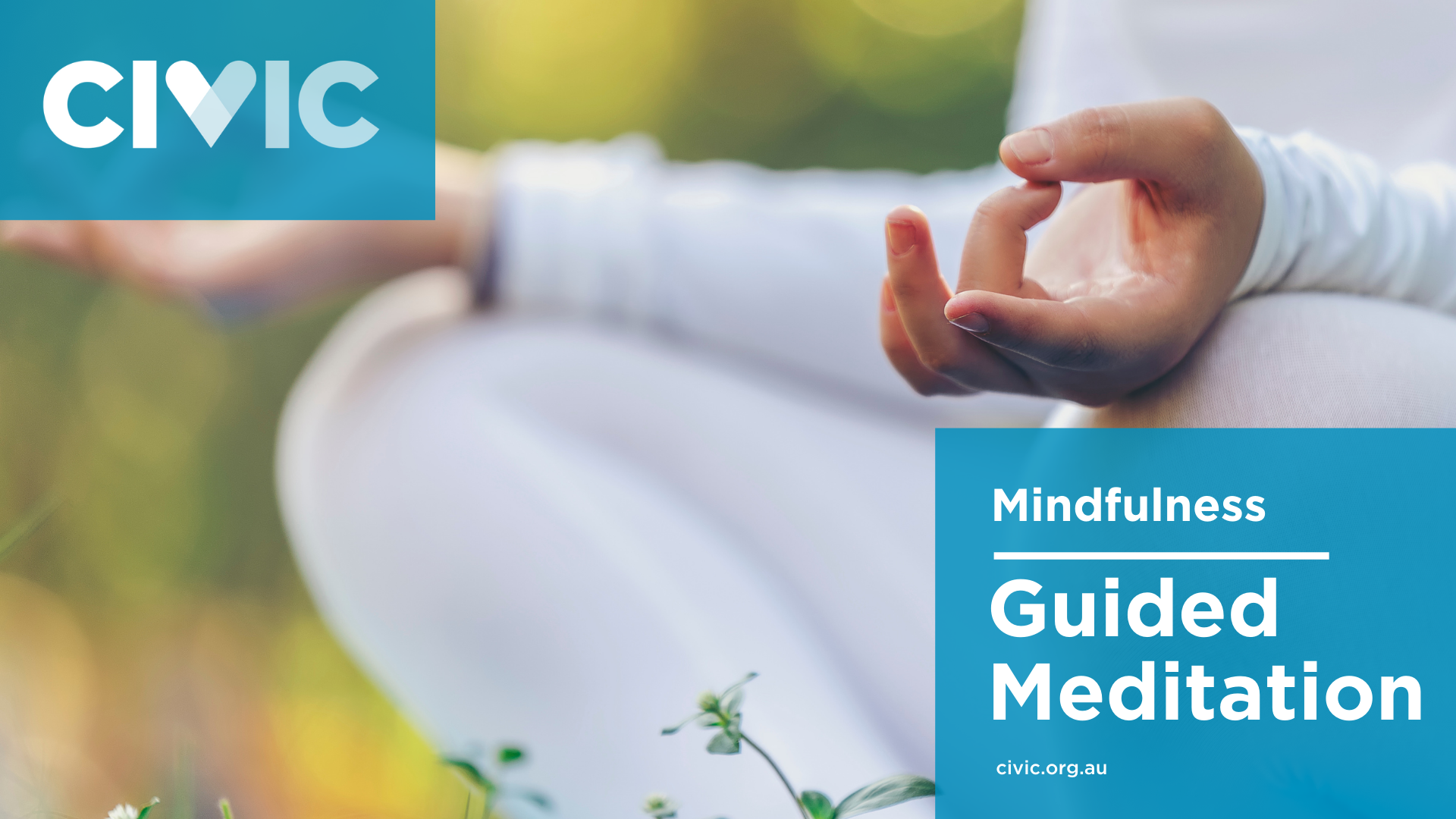 Calming guided meditation class banner